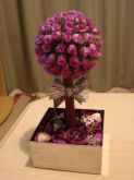 topiara de mini rosas